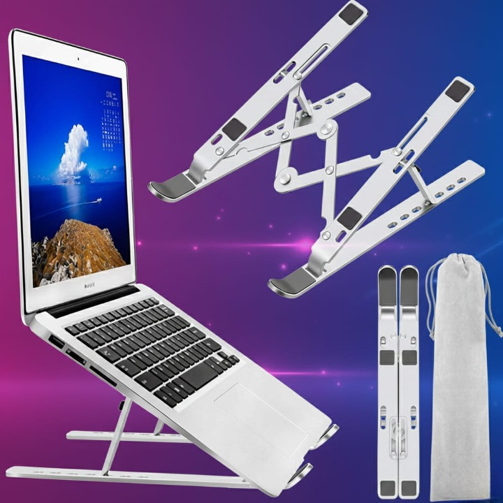 Adjustable Laptop Stand Foldable Portable Laptop Riser for Desk and Office