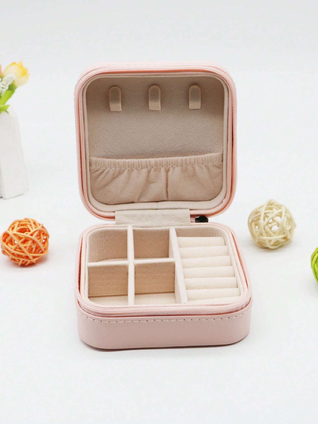 Jewelry Storage Box Organizer with Multiple Compartments for Rings Earrings and Necklaces