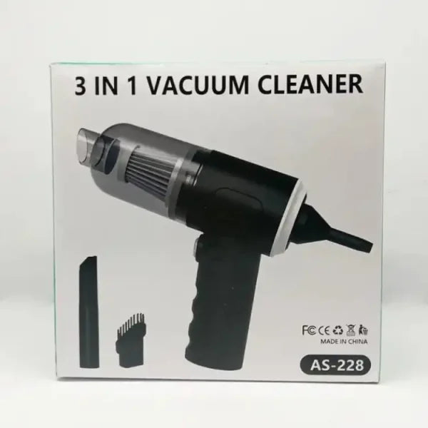 3 In 1 Portable Wireless Vacuum Cleaner & Air Duster – Handheld Rechargeable Cleaner for Car, Home, Keyboard & Computer