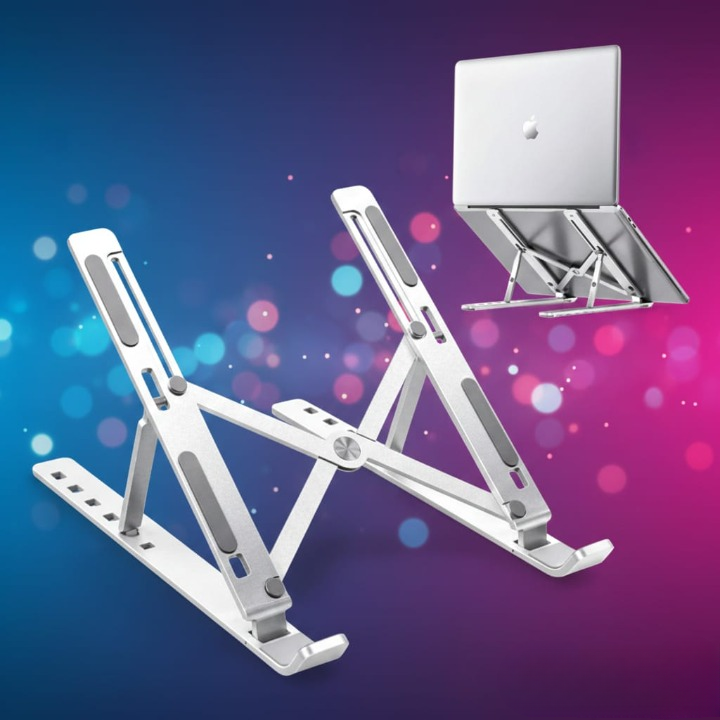 Adjustable Laptop Stand Foldable Portable Laptop Riser for Desk and Office