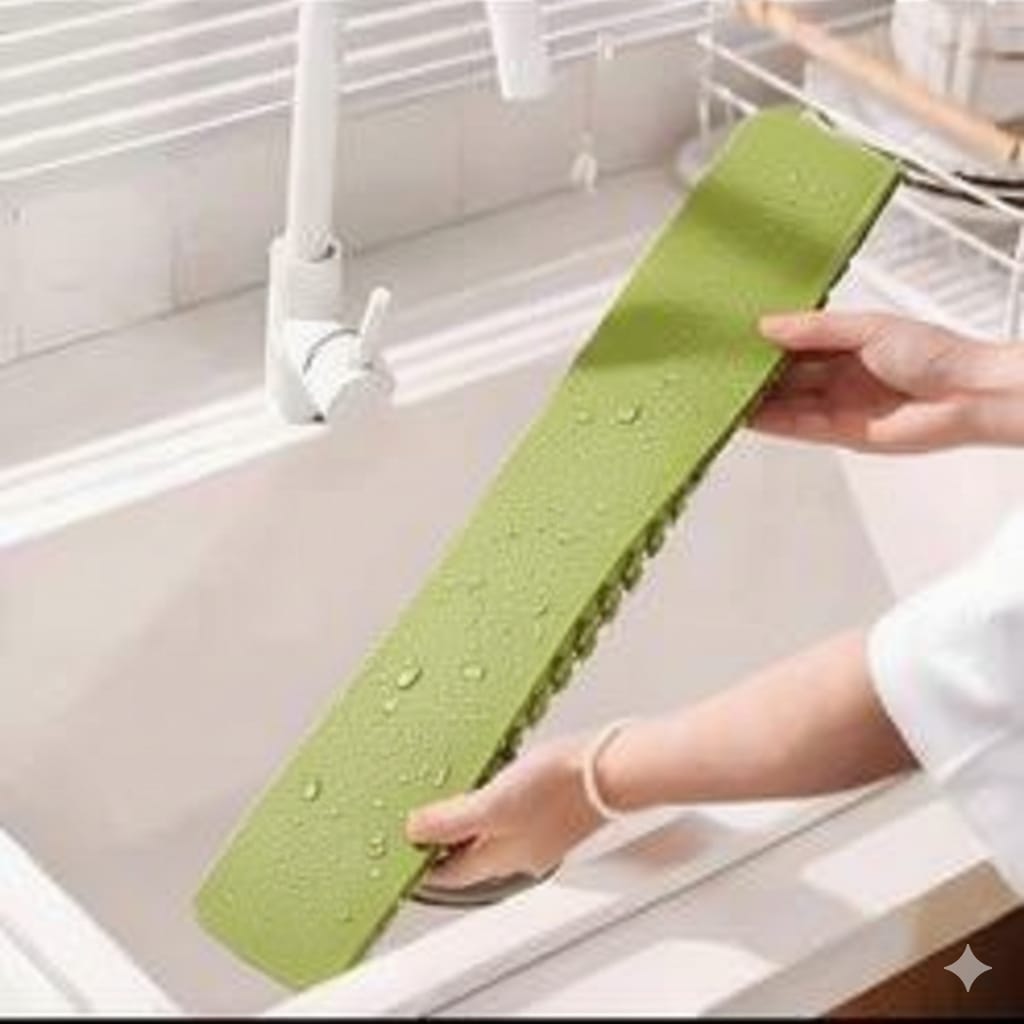 Silicone Sink Splash Guard Water Barrier Strip for Kitchen Counter Protection