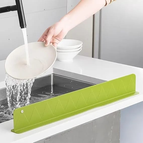 Silicone Sink Splash Guard Water Barrier Strip for Kitchen Counter Protection