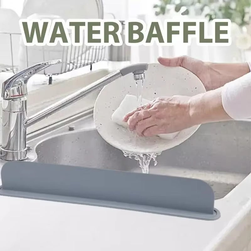 Silicone Sink Splash Guard Water Barrier Strip for Kitchen Counter Protection