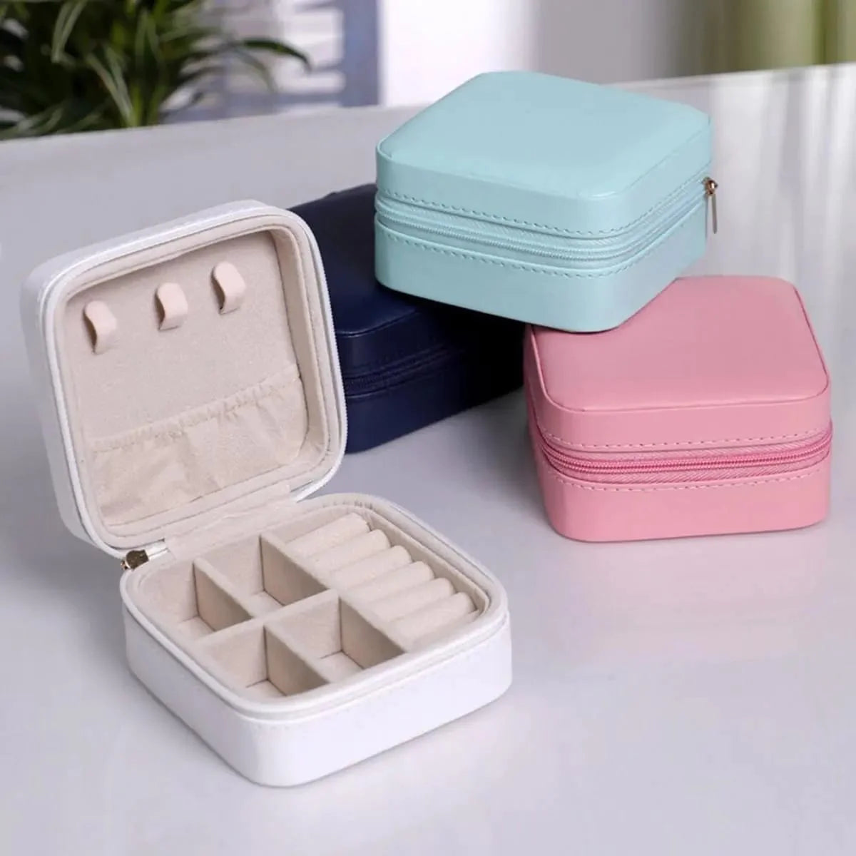 Jewelry Storage Box Organizer with Multiple Compartments for Rings Earrings and Necklaces