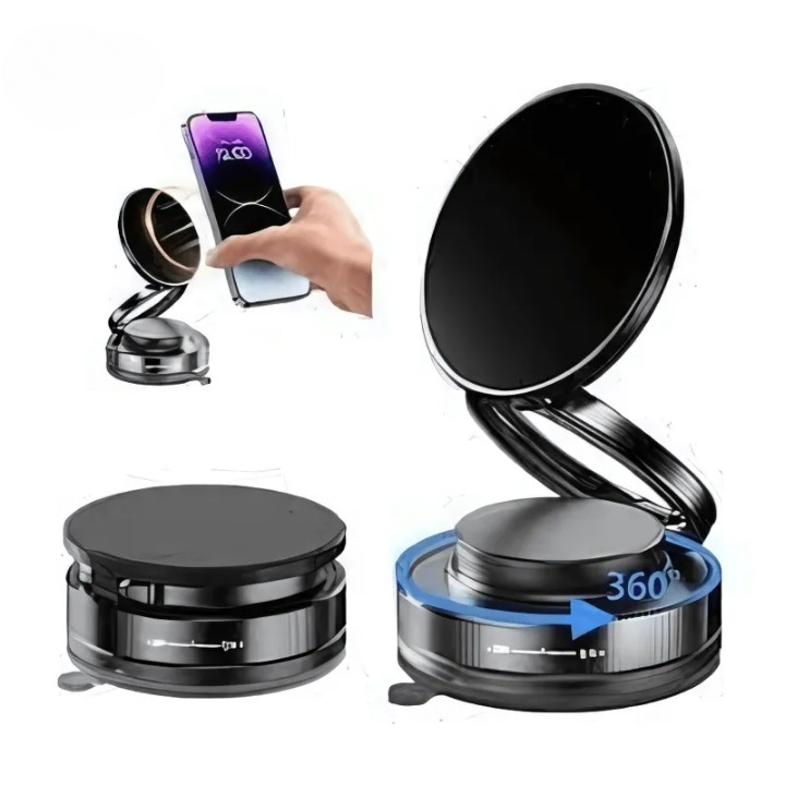 360° Magnetic Phone Holder – Universal Rotating Car Dashboard & Air Vent Mobile Mount for iPhone & Android