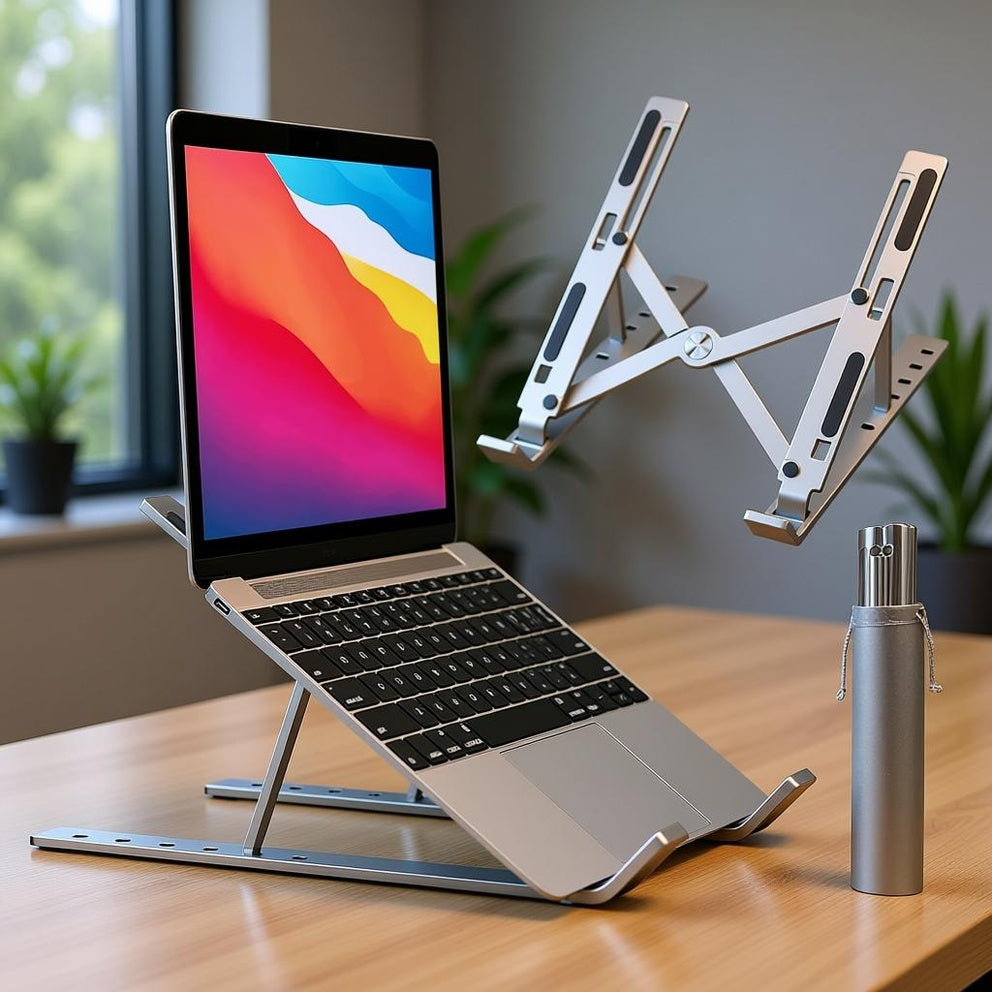 Adjustable Laptop Stand Foldable Portable Laptop Riser for Desk and Office