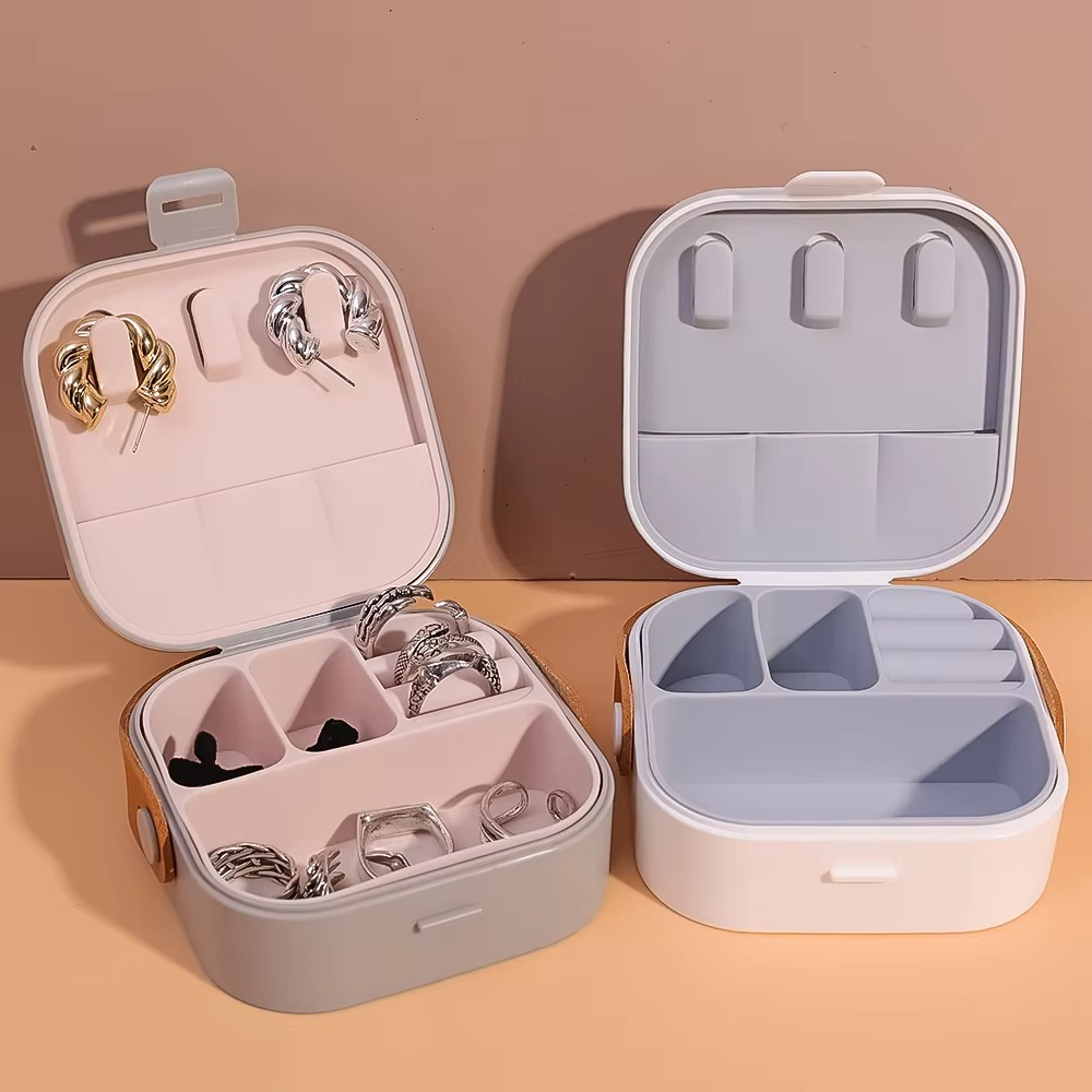 Jewelry Storage Box Organizer with Multiple Compartments for Rings Earrings and Necklaces