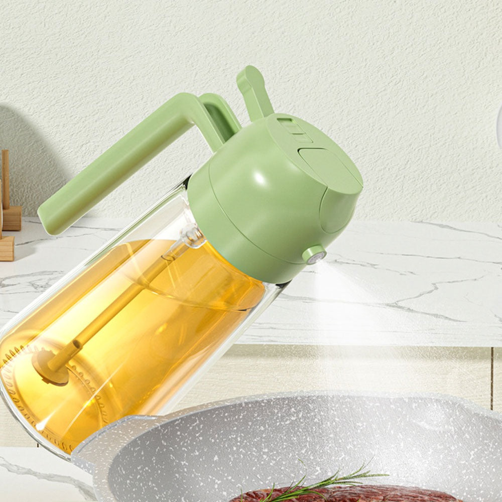 2-in-1 Oil Spray Bottle – Refillable Olive Oil Sprayer & Dispenser for Cooking, Air Fryer, BBQ, Salad & Kitchen Use