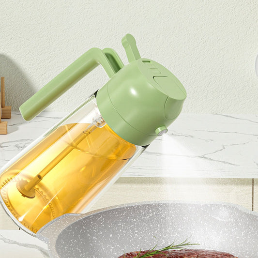 2-in-1 Oil Spray Bottle – Refillable Olive Oil Sprayer & Dispenser for Cooking, Air Fryer, BBQ, Salad & Kitchen Use
